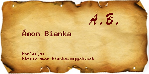 Ámon Bianka névjegykártya